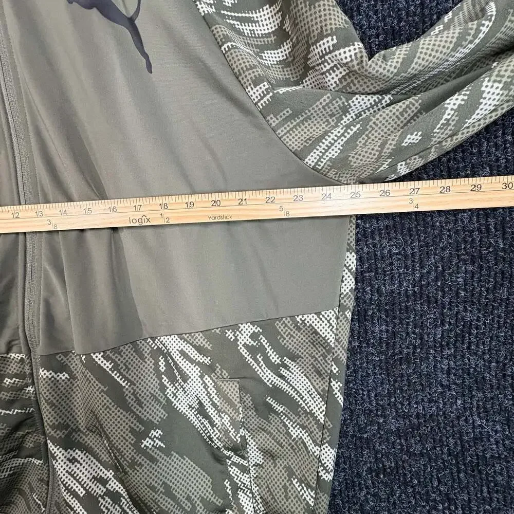 Puma Contrast Jacket 2.0 Full Zip Green Camo